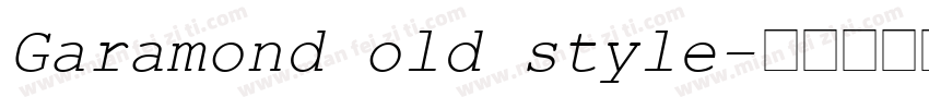 Garamond old style字体转换